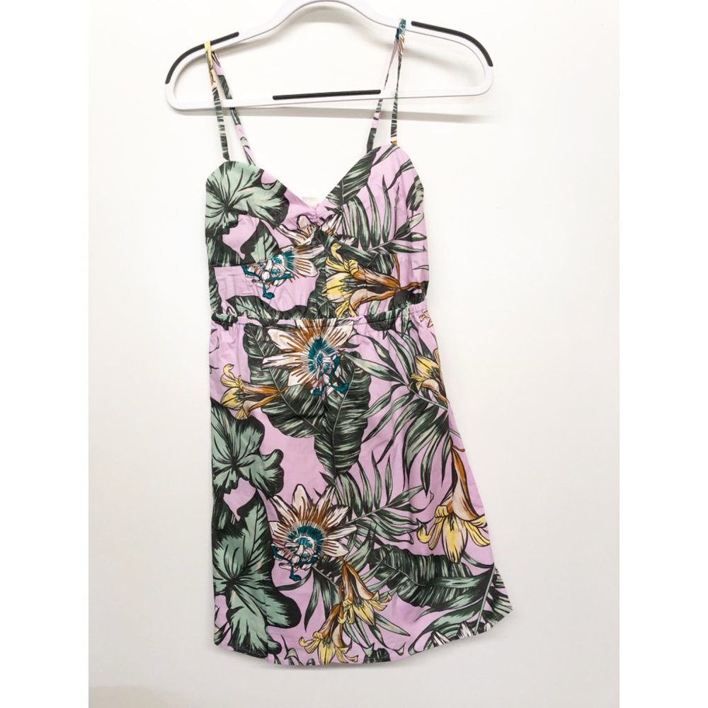 J. Crew Pink Floral Tropical Sleeveless Dress XS